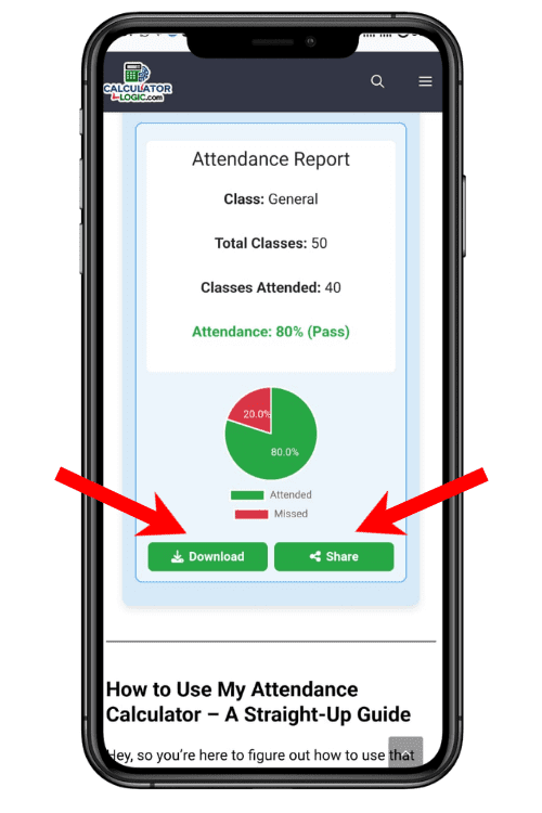 attendance calculator_calculator logic